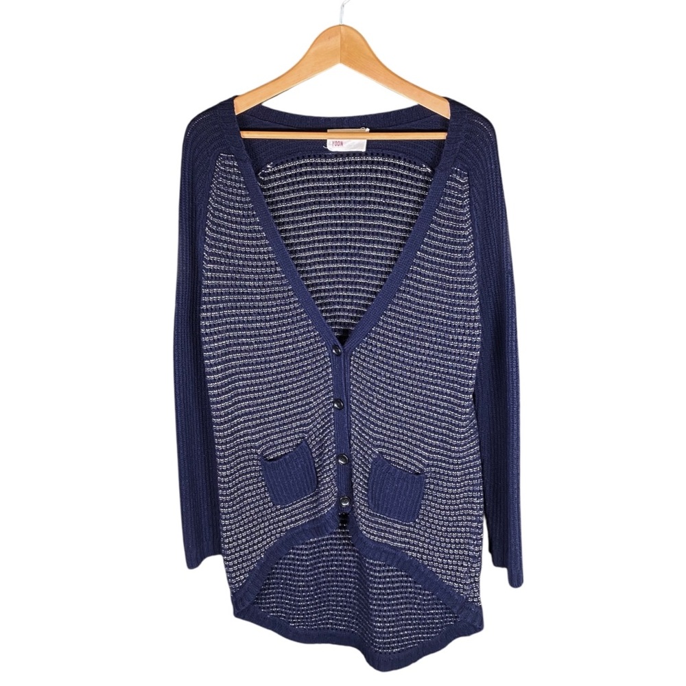 Anthropologie Yoon Cashmere Wool Cardigan Women’s Large Knit Button Down Sweater